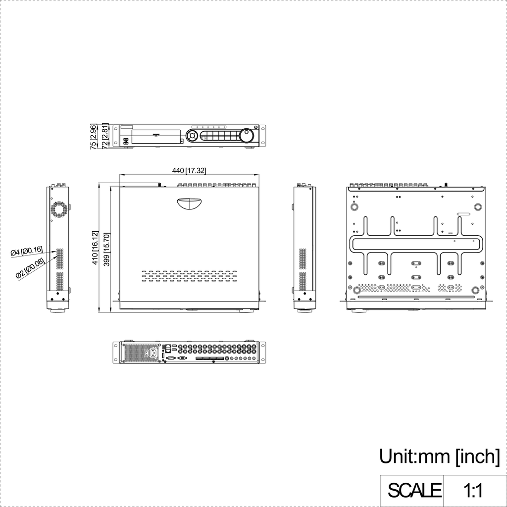 IDS-7332HUHI-M4-S Dimension Drawing