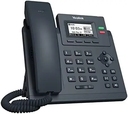 Yealink SIP-T31P IP Phone - angled front view with LCD display