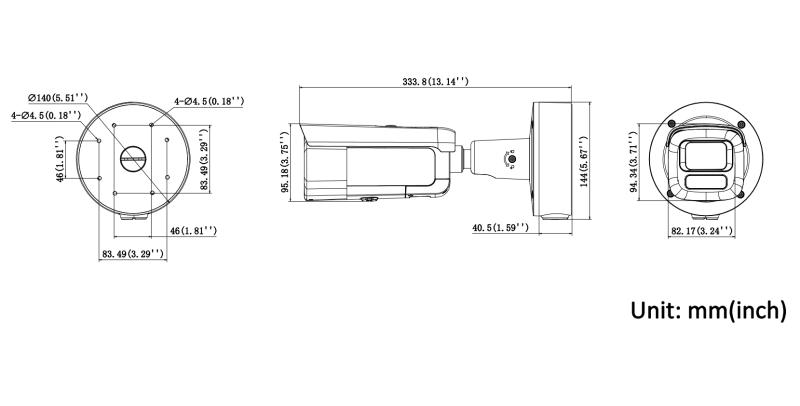 DS-2CD36C7G3-LIZSUY-SL Dimensions