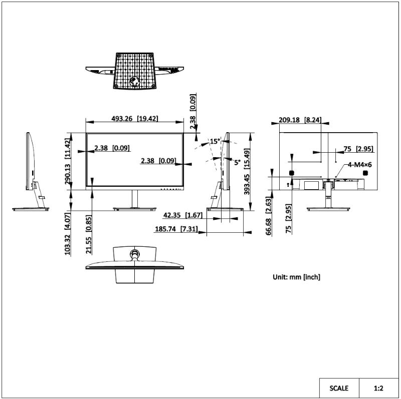 DS-D5022F2-1V2S Dimension Drawing