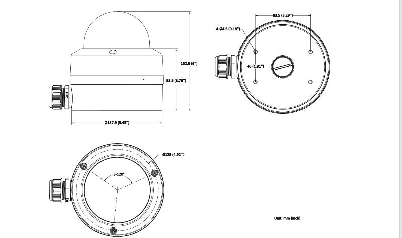DS-2CD37167G3T-LIZSUY Dimensions