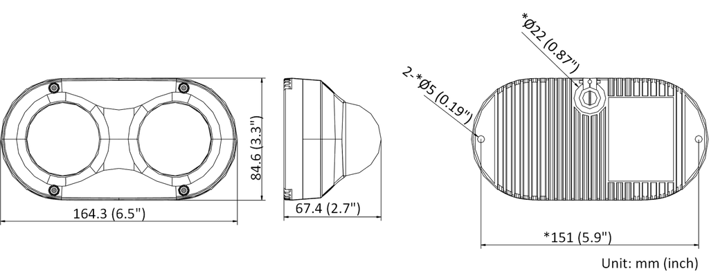 DS-2CD6D42G2-IS Dimensions