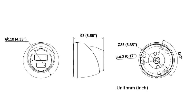 DS-2CE72KF3T-LS Dimensions