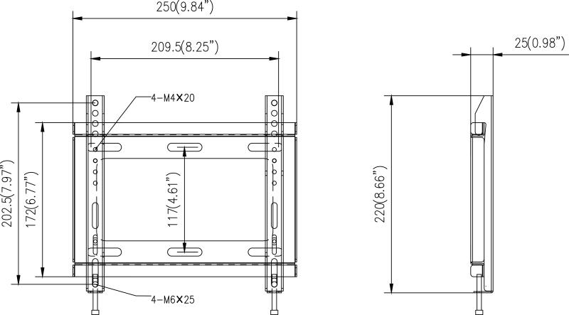 DS-DM1940W Dimension Drawing