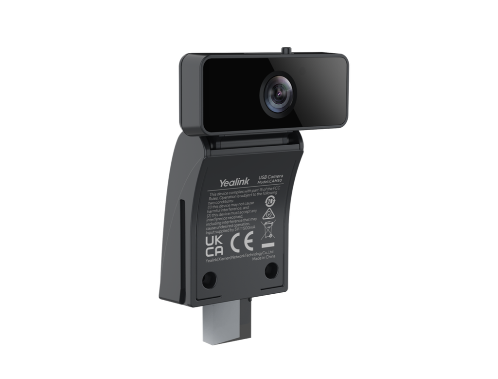 Yealink CAM50 HD USB Camera for SIP-T58W and SIP-T58A IP Phones, 5 MP, 720p30, Privacy Shutter, Plug and Play