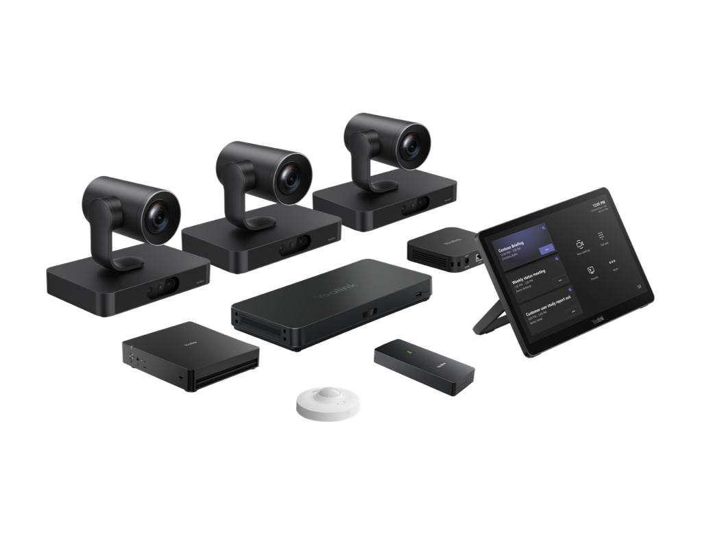 Yealink MVC S98 Microsoft Teams Rooms System for ProAV Rooms, 3× SmartVision 80 20x PTZ Cameras, MCore 4, MTouch Plus, AVHub, RCH40 E2, RoomSensor, BYOD Extender