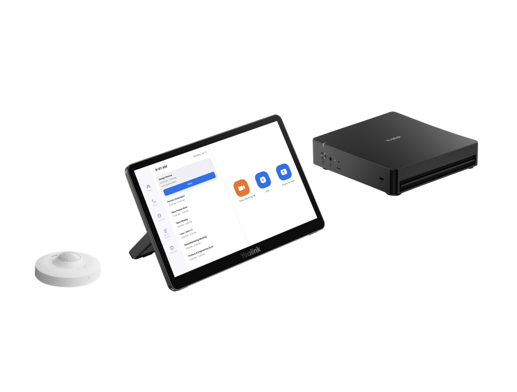 Yealink MCoreKit-C5U-ZR Zoom Rooms Base Kit, MCore 4 AI PC with Intel Core Ultra 5, MTouch Plus 11.6" Console and RoomSensor