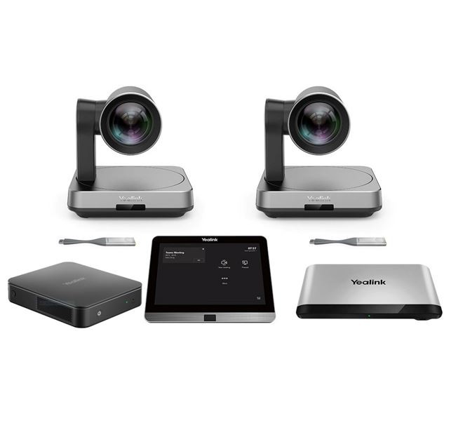 Yealink MVC940-C3-002 Microsoft Teams Rooms System for Extra-Large Rooms, 2× UVC84 4K 12x PTZ Cameras, AVHub, MCore Pro, MTouch II, 2× WPP20