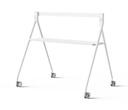 Yealink MB-FloorStand-650T White Mobile Floor Stand with Tray for MeetingBoard 65, Universal Wheels