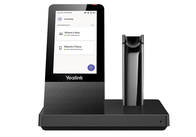 Yealink WHB670 Replacement UC Workstation DECT Base with 4" Touch Screen for WH67 Headsets, Teams and UC