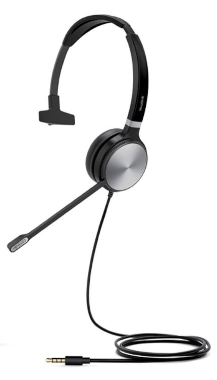 Yealink UHM361 Premium Wideband Mono Headset with 3.5 mm Connection for Yealink IP Phones, Controller Not Included