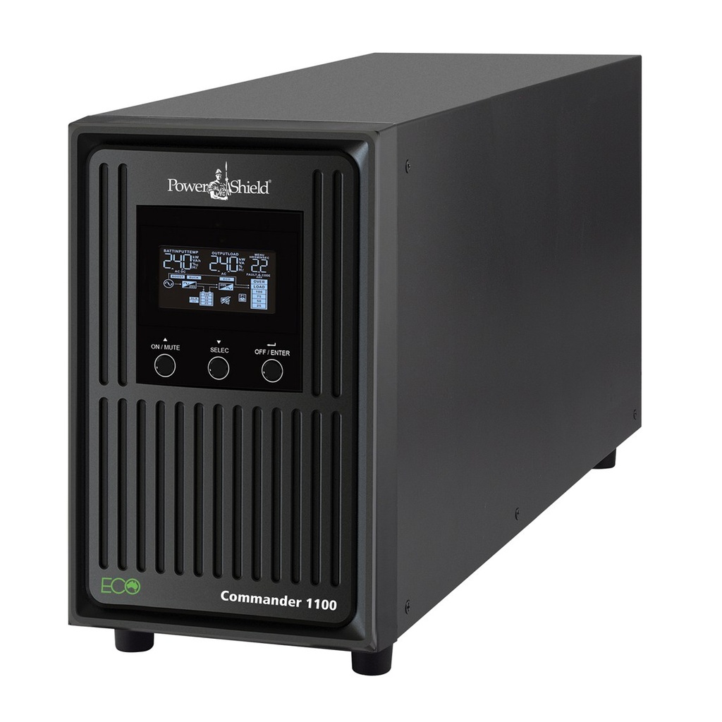 PowerShield Commander 1100VA Line Interactive UPS, 990W, Pure Sine, Tower