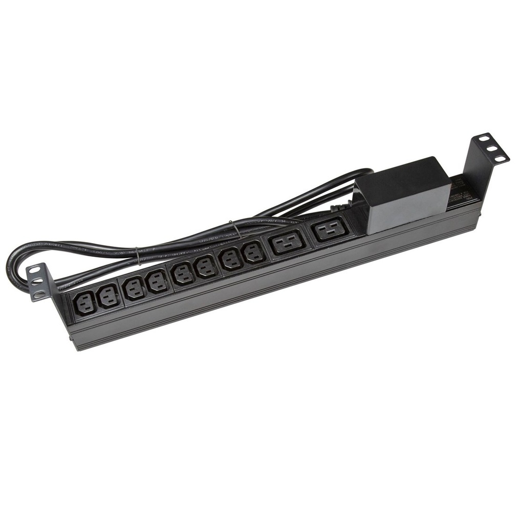 PowerShield 10 Outlet Horizontal IEC PDU, 8 x C13 + 2 x C19, C20 Input