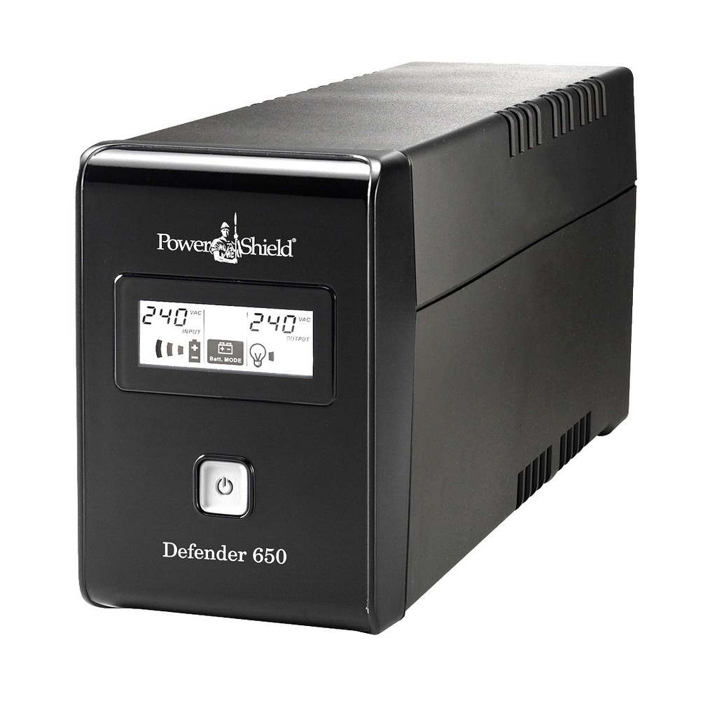 PowerShield Defender 650VA Line Interactive UPS, 390W, Tower