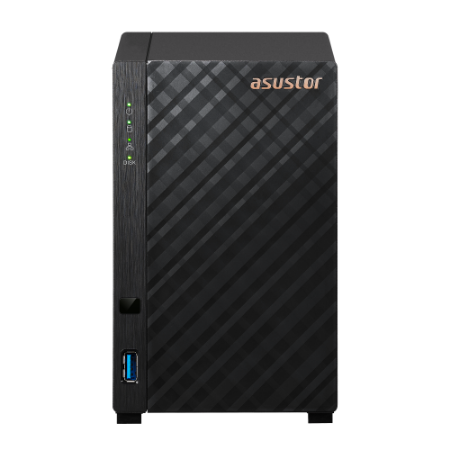 ASUSTOR Drivestor 2 Gen2 AS1202T 2-Bay NAS with Seagate Exos X24 12TB HDD (ST12000NM002H)
