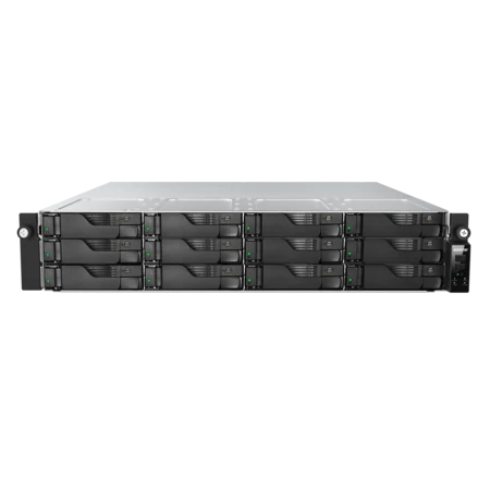 ASUSTOR Lockerstor 12R Pro Gen2 AS7212RDX 12-Bay NAS, Ryzen 7 Pro 7745, 16GB RAM, Dual 10GbE, 1x M.2 NVMe