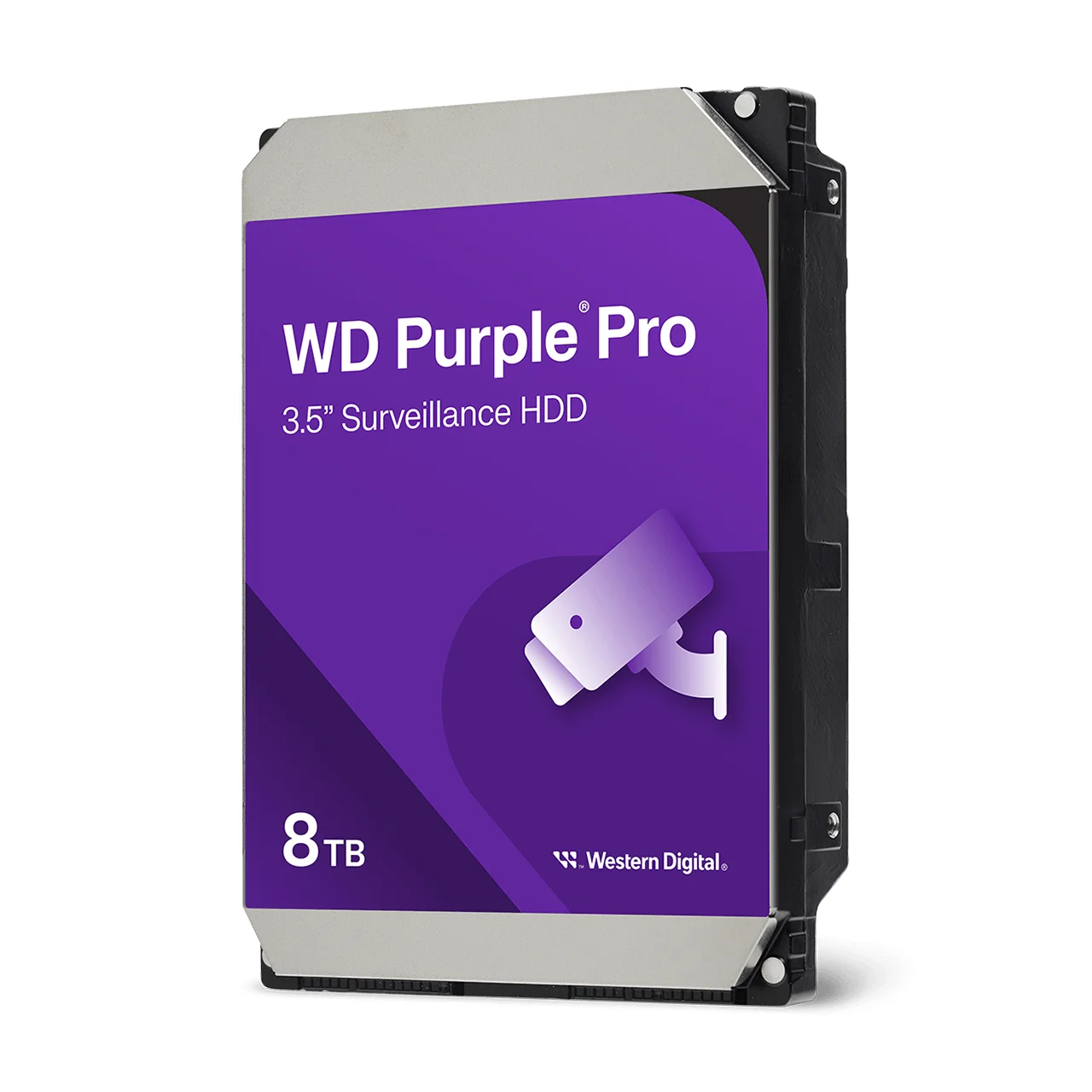 WD Purple Pro 8TB Surveillance Hard Drive, 3.5" SATA, 7200 RPM, CMR (WD8002PURP)