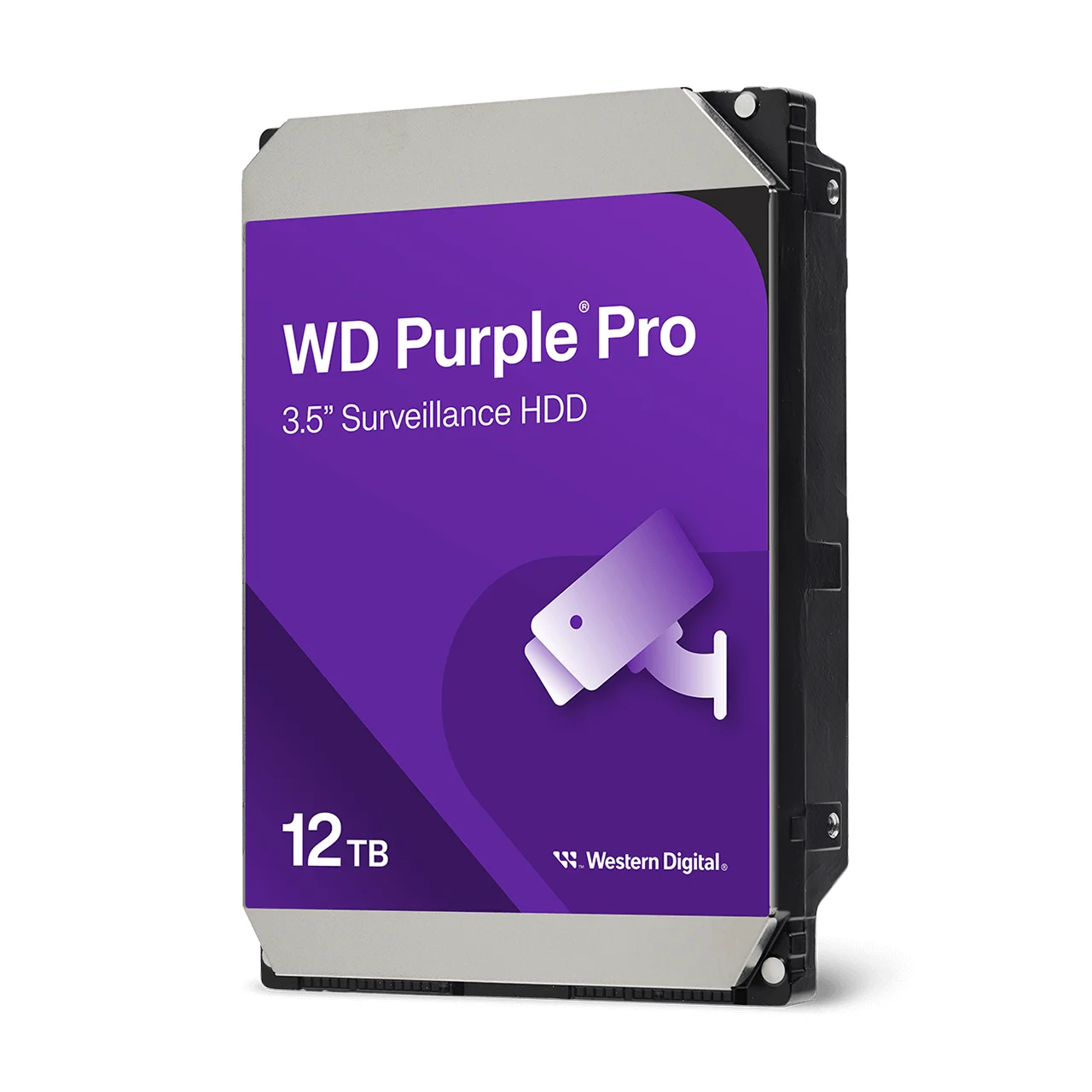 WD Purple Pro 12TB Surveillance Hard Drive, 3.5" SATA, 7200 RPM, CMR (WD122PURP)
