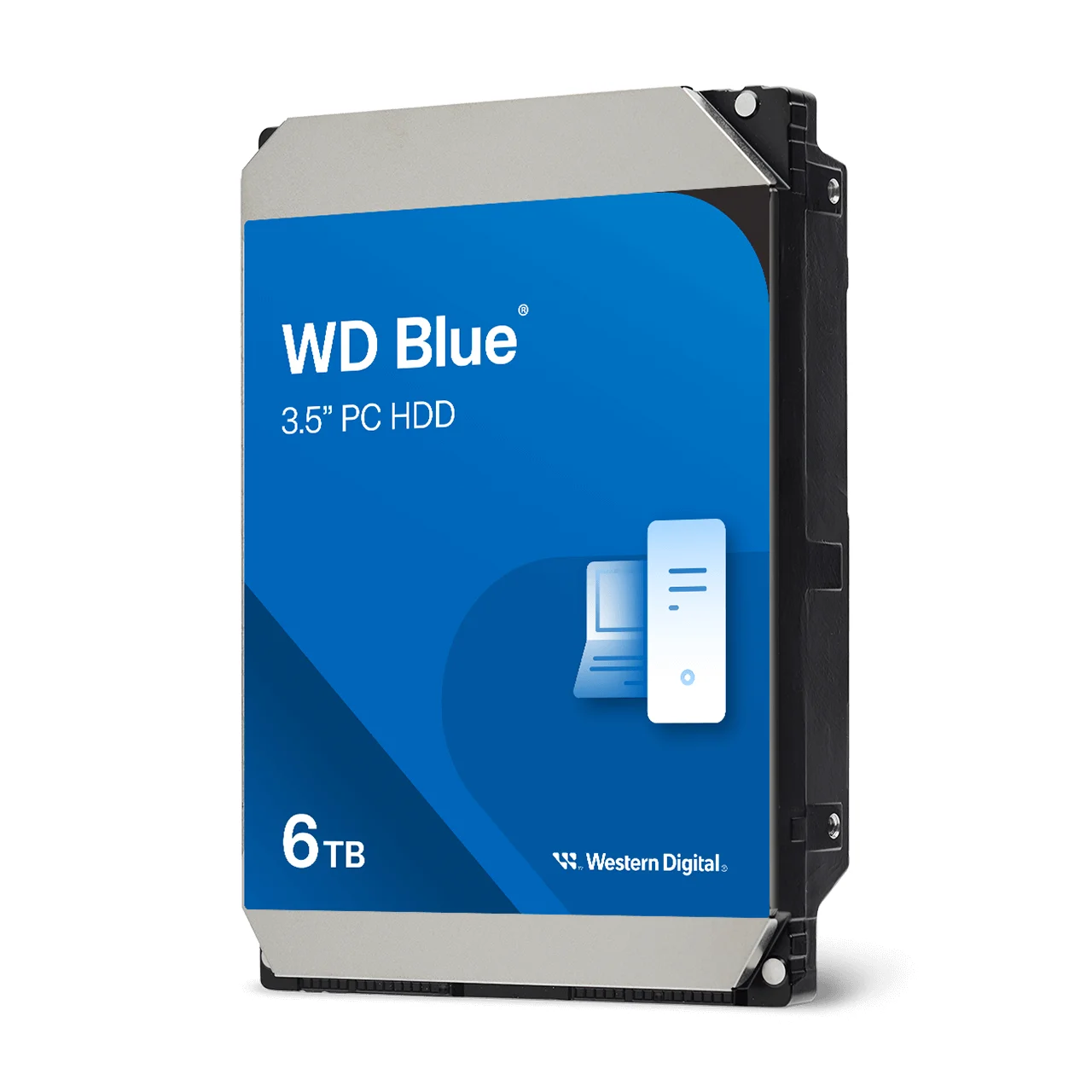 WD Blue 6TB Desktop Hard Drive, 3.5" SATA, CMR (WD60EZAX)