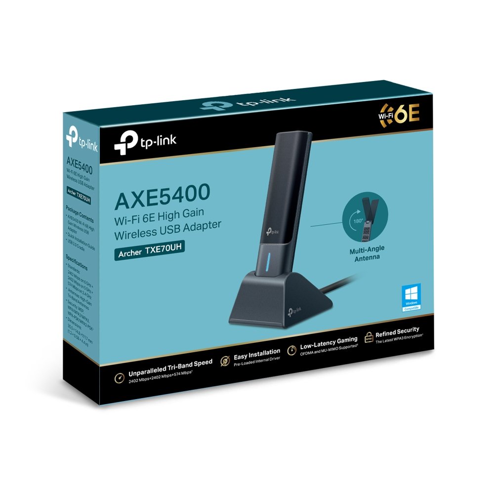 TP-Link Archer TXE70UH AXE5400 High Gain Wi-Fi 6E Tri-Band USB 3.0 Adapter