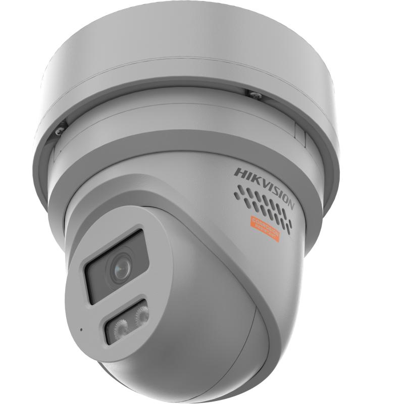 Hikvision DS-2XC3386G0H-LISU/SL (PA) 8 MP Polymer Anti-Corrosion AcuSense Fixed Turret Network Camera, 2.8 mm F1.0, Smart Hybrid Light, Strobe & Audio Alarm, IP68, NEMA 4X, C5