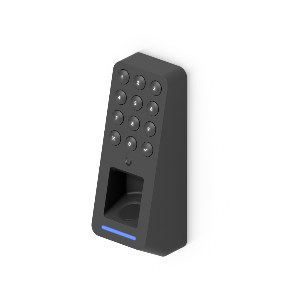 Ubiquiti UA-Retrofit-Reader-Fingerprint-B UniFi Access Retrofit Reader Fingerprint — OSDP v2, Fingerprint, Keypad, NFC & Apple Touch Pass, IP55 (Black)