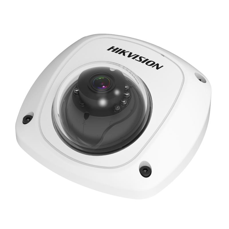Hikvision AE-VC211T-IRS 1080p TVI Analog Mini Dome Vehicle Camera, 2.8 mm, Smart IR 20 m, Built-in Mic, 9–16 VDC (Not IP/PoE)