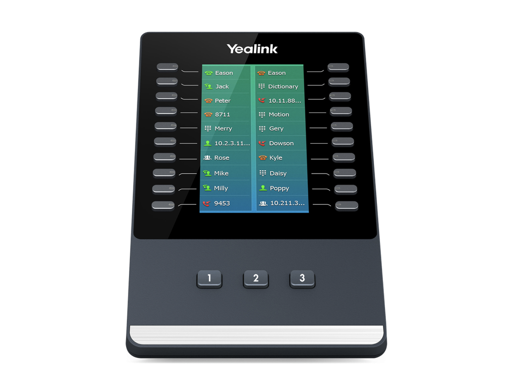 Yealink EXP50 Colour-Screen Expansion Module, 4.3" Display, 20 Keys × 3 Pages, for T5 Series and Teams Phones