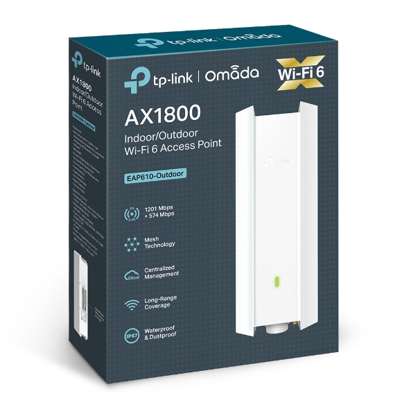 TP-Link EAP610-Outdoor Omada AX1800 Indoor/Outdoor Wi-Fi 6 Access Point