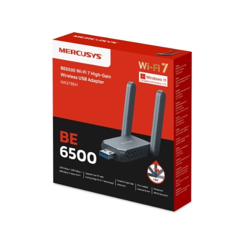 Mercusys MA37BEH BE6500 Wi-Fi 7 High-Gain Wireless USB Adapter