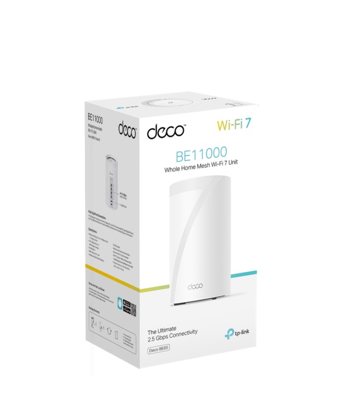 TP-Link Deco BE65(1-pack) BE11000 Whole Home Mesh Wi-Fi 7 System