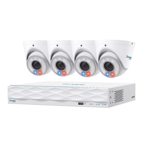 TP-Link Omada T8S4-2T 8MP Turret PoE Security Camera System with 2TB HDD