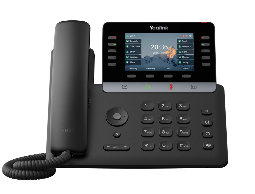 Yealink SIP-T74U Business IP Phone, 4.3" Colour Screen, 10 Line Keys, 16 SIP Accounts, Dual Gigabit, PoE