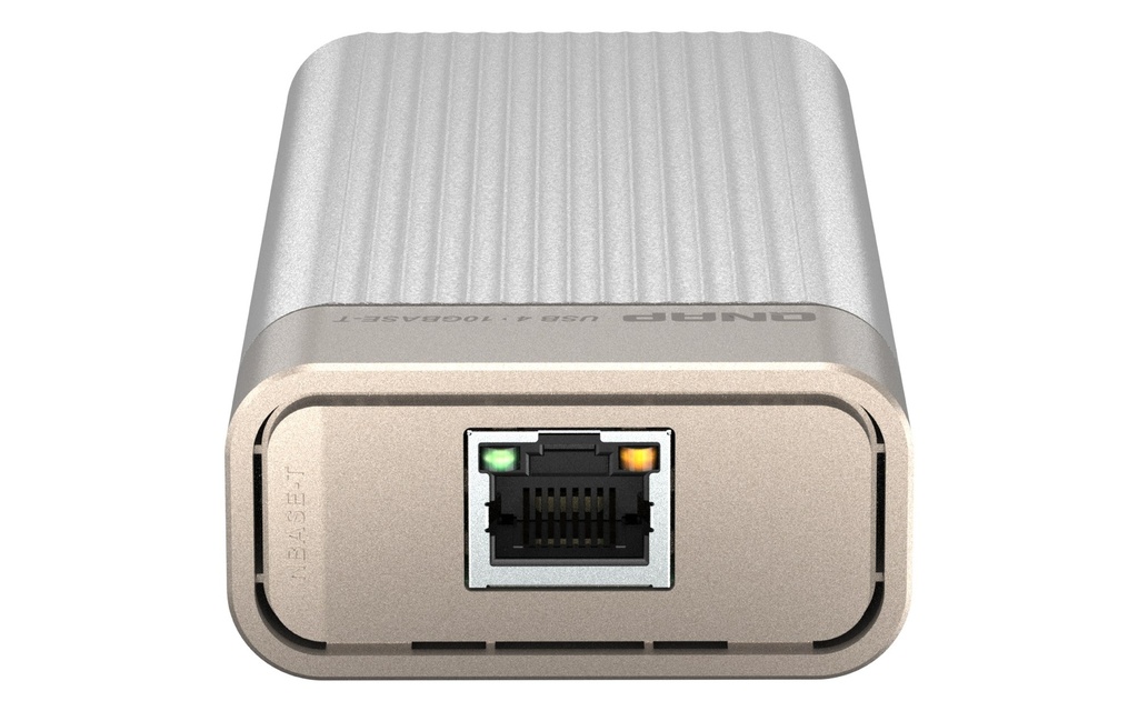 QNAP QNA-UC10G1T USB4 Type-C to Single-Port 10GBASE-T RJ45 Network Adapter, Thunderbolt 3/4 Compatible