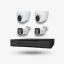 Jovision Camera Kit, 2 x 3MP Full Color Bullet Network and 2 x 3MP Indoor Turret Camera  Bundle with 4CH POE AI NVR 