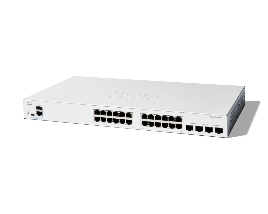 Cisco C1200-24T-4X Catalyst 1200 24-Port Gigabit Managed Switch, 4x 10G SFP+