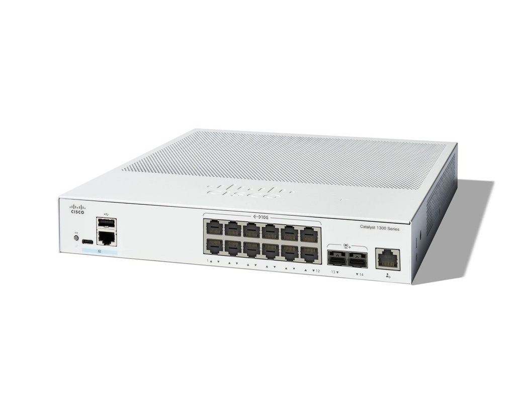 Cisco C1300-12XT-2X Catalyst 1300 12-Port 10G Managed Switch, 12x 10G copper, 2x 10G SFP+