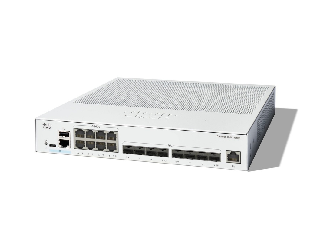 Cisco C1300-16XTS Catalyst 1300 16-Port 10G Managed Switch, 8x 10G copper, 8x 10G SFP+