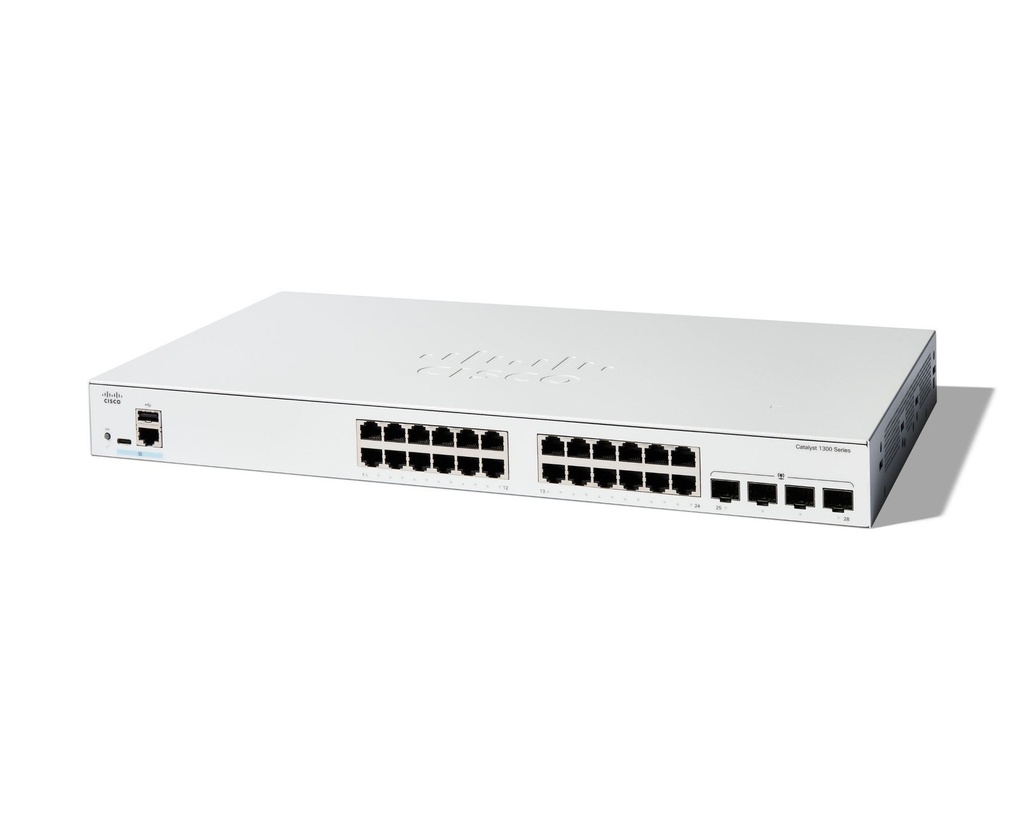 Cisco C1300-24T-4G Catalyst 1300 24-Port Gigabit Managed Switch, 4x SFP