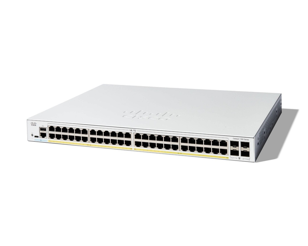 Cisco C1300-48FP-4G Catalyst 1300 48-Port Gigabit PoE+ Managed Switch, 740W, 4x SFP