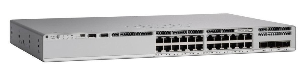 Cisco C9200L-24PXG-4X-E Catalyst 9200L 24-Port mGig PoE+ Switch, 4x 10G Uplinks, Network Essentials