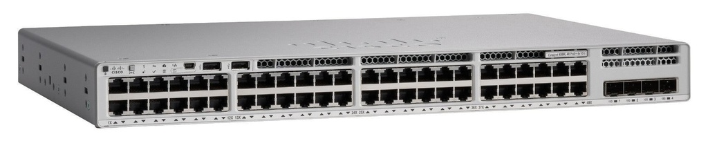 Cisco C9200L-48P-4X-E Catalyst 9200L 48-Port PoE+ Switch, 4x 10G Uplinks, Network Essentials
