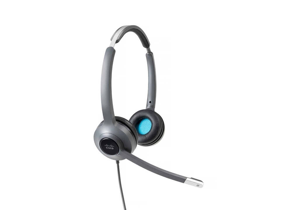 Cisco CP-HS-W-522-USB= Headset 522, Wired Dual, 3.5 mm with USB-A Adapter