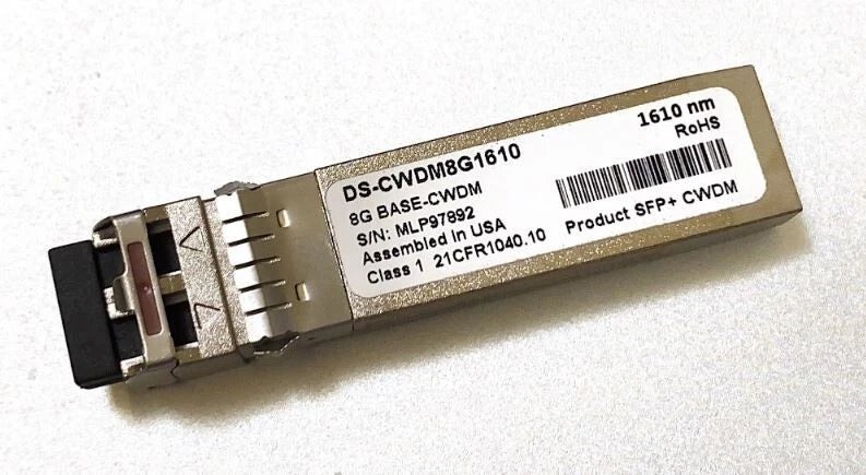 Cisco DS-CWDM8G1610 1610 nm CWDM 2/4/8-Gbps Fibre Channel SFP+ Transceiver, Dual LC, MDS 9000