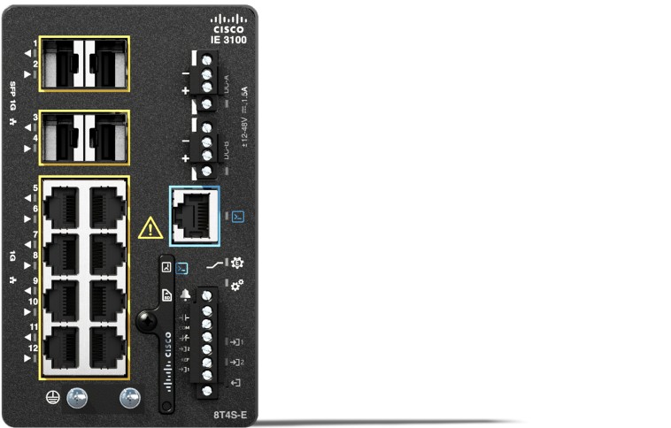 Cisco IE-3100-8T4S-E Catalyst IE3100 Rugged Industrial Switch, 8x GbE, 4x GE SFP, Network Essentials