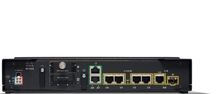 Cisco IR1833-K9 Catalyst IR1833 Rugged Router, 4x GE LAN, Combo WAN, 2 Cellular Slots, Wi-Fi Slot, PoE+