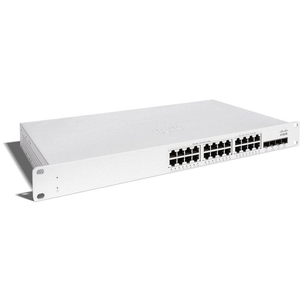 Cisco Meraki MS150-24T-4G Cloud-Managed Stackable Switch, 24x 1GbE RJ45, Non-PoE, 4x 1G SFP Uplinks