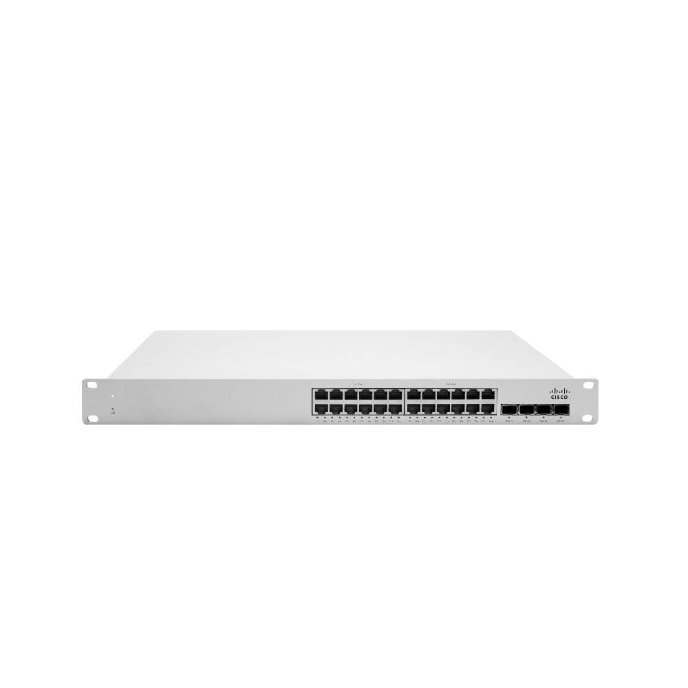 Cisco Meraki MS150-24T-4X Cloud-Managed Stackable Switch, 24x 1GbE RJ45, Non-PoE, 4x 10G SFP+ Uplinks