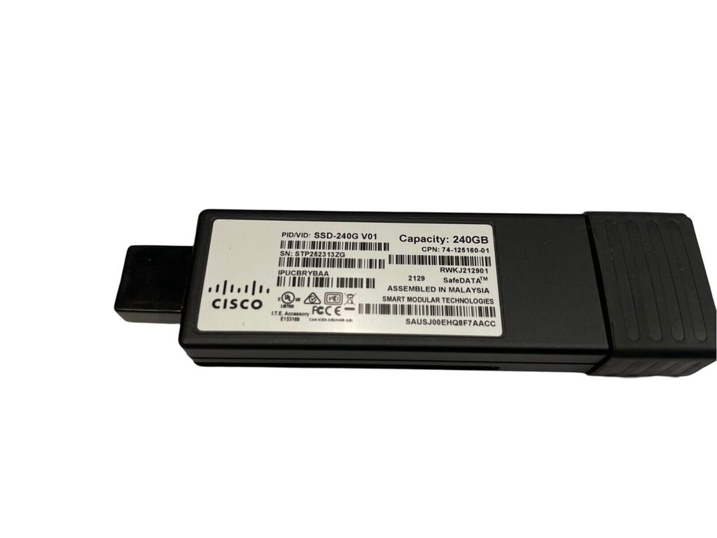Cisco SSD-240G= 240 GB Pluggable USB 3.0 SSD Storage for Catalyst 9300 Switches
