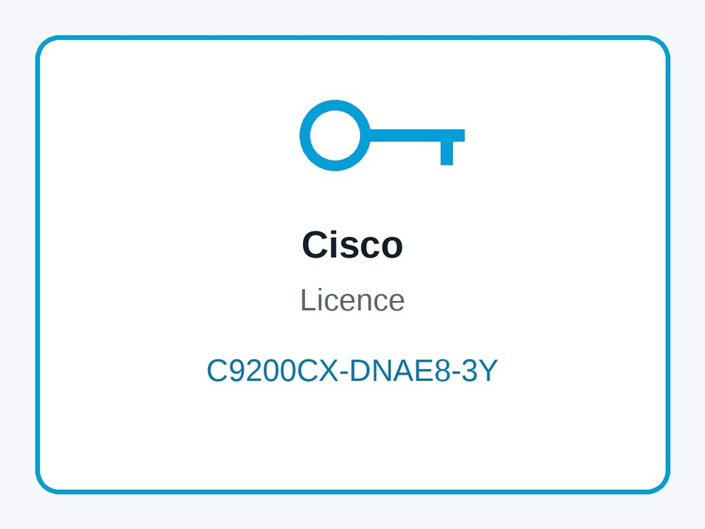 Cisco C9200CX-DNAE8-3Y Cisco DNA Essentials 3-Year Term Licence for Catalyst 9200CX 8-port Switches